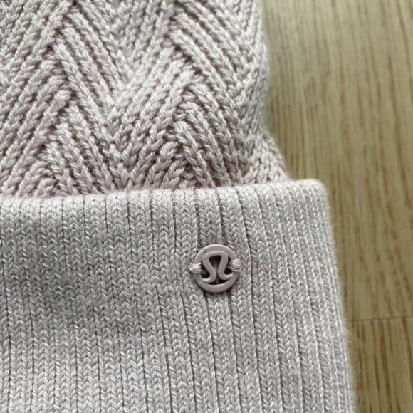 Pink Sherpa Lululemon Beanie Pom Pom Hat - Picture 4 of 6